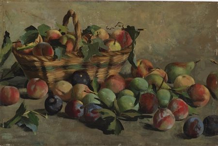 Carlo Mezzadra "Le pesche" 1946
olio su compensato (cm 40x60)
Firmato e datato i
