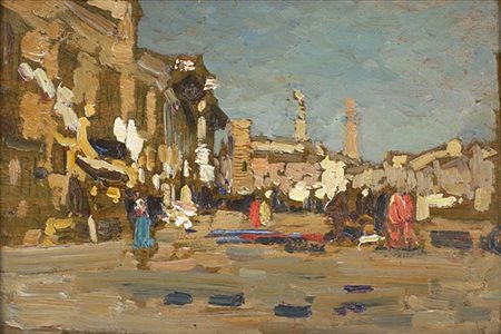 Beppe Ciardi "Fondamenta a Venezia" 
olio su tavola (cm 15x23)
Al retro: autenti