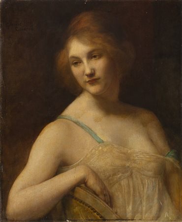 Gustave Courtois "Figura femminile" 
olio su tela (cm 61x50,5)
Firmato in alto a