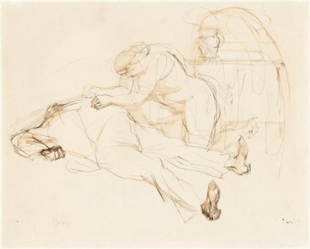 George Grosz "Figure" 1912
disegno a penna e acquerello su carta (cm 22x28)
Firm