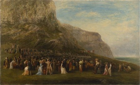 George Hayes "Sulla spiaggia" 1879
olio su tela (cm 66x108)
Firmato e datato in