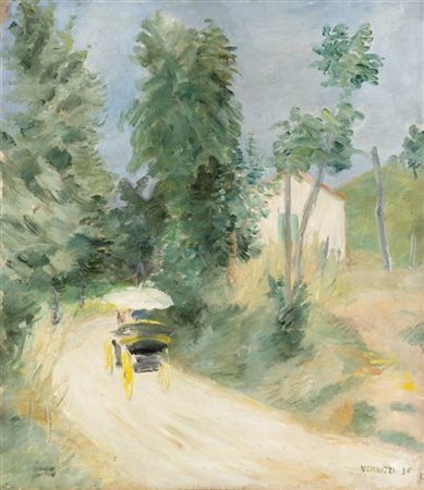 Renato Vernizzi "La carrozza" '35
olio su tela (cm 71x60)
Firmato e datato in ba