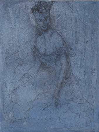 Giovanni Boldini "Ritratto dell'attrice Alice Regnault" 1884
disegno a matita su