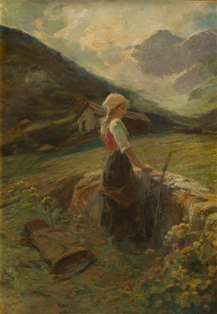 Stefano Bersani "Il riposo" 
olio su tela applicata a tavola (cm 100x70)
Firmato