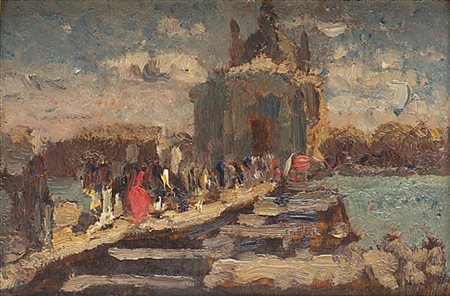 Beppe Ciardi "Redentore" 1928
olio su tavola (cm 15x23)
Firmato in basso a destr