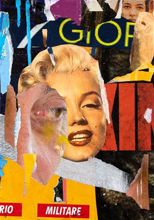 ROBERTO SCALA (1968) - Marylin Monroe after Mimmo Rotella, 2021