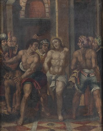 PITTORE ANONIMO DEL XVI SECOLO<BR>"Flagellazione"