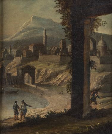 PITTORE OLANDESE META' XVII SECOLO<BR>"Veduta di paesaggio"