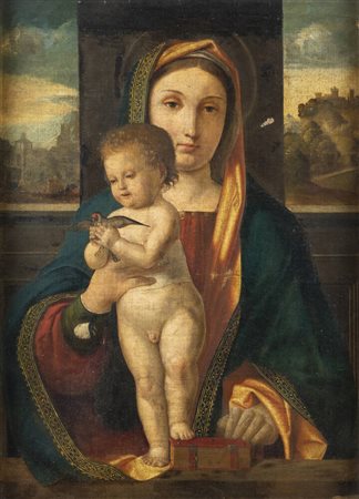 PITTORE ANONIMO DEL XIX SECOLO<BR>"Madonna con Bambino"