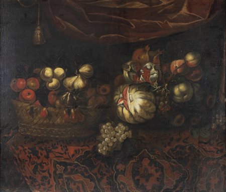 PITTORE ANONIMO DEL XVII SECOLO<BR>"Natura in posa" XVII secolo