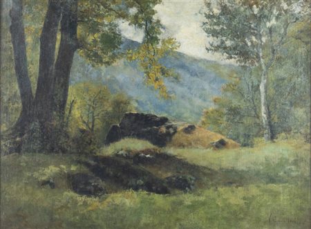 VITTORIO CAVALLERI<BR>Torino 1860 - 1938<BR>"Paesaggio"