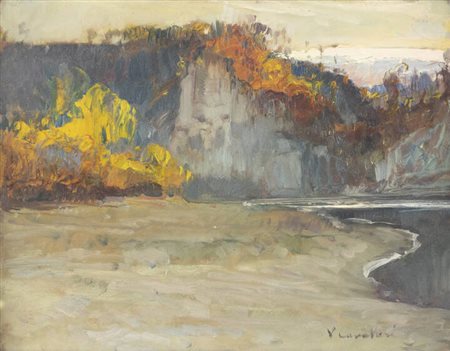 VITTORIO CAVALLERI<BR>Torino 1860 - 1938<BR>"Paesaggio"