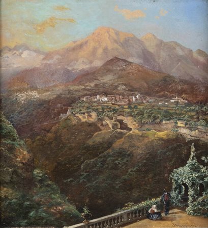 GABRIELE SMARGIASSI<BR>Vasto (CH) 1798 - 1882 Napoli<BR>"Vista da Ravello"