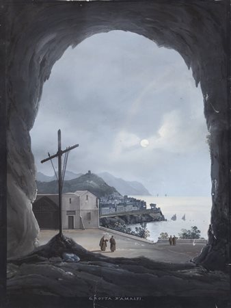 PITTORE ANONIMO<BR>"Grotta d'Amalfi"