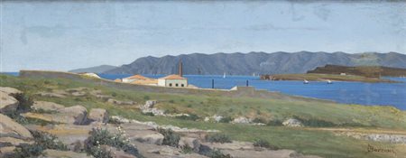 ODOARDO BORRANI<BR>Pisa (PI) 1832 - 1905 Firenze<BR>"Castiglioncello"