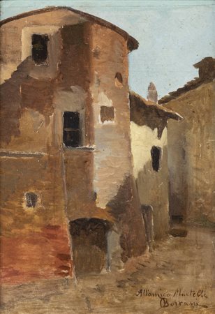 ODOARDO BORRANI<BR>Pisa (PI) 1832 - 1905 Firenze<BR>"Caseggiati rustici"