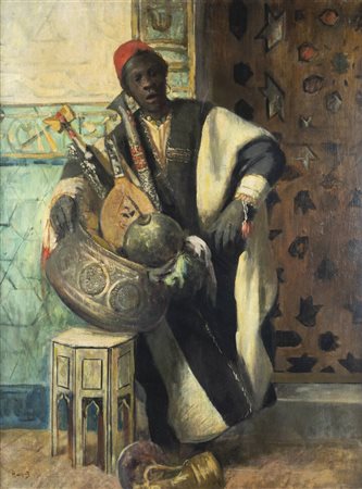 PITTORE NON IDENTIFICATO<BR>"Venditore di strumenti musicali"