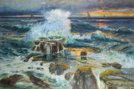 GEROLAMO VARESE<BR>Porto Maurizio (IM) 1860 - 1935 Genova<BR>"Marina"