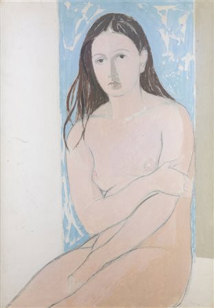 FRANCESCO MENZIO<BR>Tempio Pausania (SS) 1899 - 1979 Torino<BR>"Modella nuda"