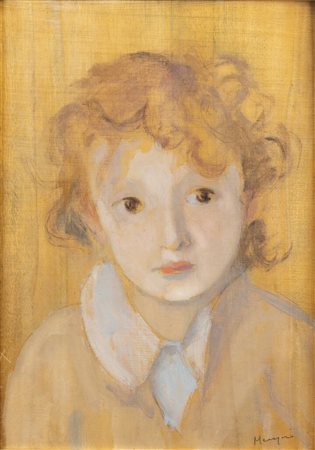 FRANCESCO MENZIO<BR>Tempio Pausania (SS) 1899 - 1979 Torino<BR>"Ritratto di bambino (Paolo bimbo)"