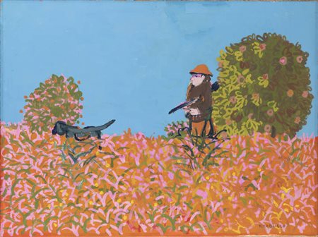 FRANCESCO TABUSSO<BR>Sesto San Giovanni (MI) 1930 - 2012 Torino<BR>"Cacciatore nei giunchi"