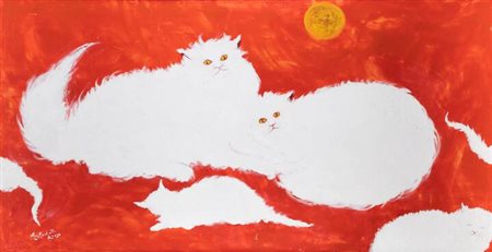 ENRICO COLOMBOTTO ROSSO<BR>Torino 1925 - 2013 Casale Monferrato (AL)<BR>"Gatti"