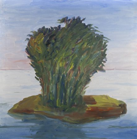 ALBINO GALVANO<BR>Torino 1907 - 1990<BR>"L'isolotto verde" 23/08/1984