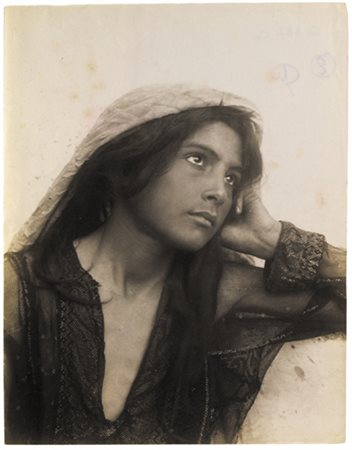 VON GLOEDEN WILHELM (1856 – 1931) Ritratto di giovane primi '900 stampa...