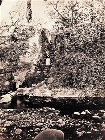 PIETRO GUIDI (1840) Sanremo torrente di S.Martino 1860 circa stampa...