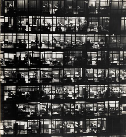 CESARE COLOMBO (1935) Milano, uffici grattacieli anni ‘60 stampa ai sali...