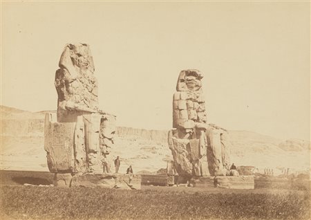 Antonio Beato (1825-1905)  - Thebe, Statue di Memnon, years 1870/1880