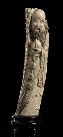 SHOULAO IN AVORIO 
Cina, inizio del XX secolo