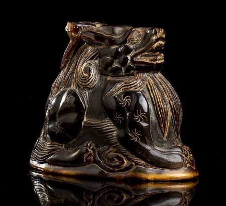 COPPA IN CORNO DI BUFALO 
Cina, XX secolo