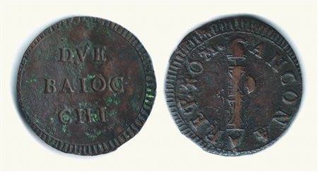 Monete di Città Italiane - ANCONA - I Repubblica Romana 1799 - 2 Baiocchi