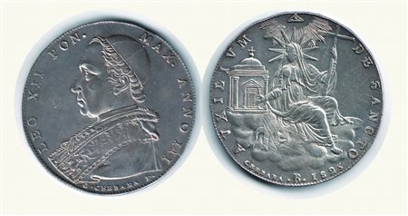 Monete di Città Italiane - BOLOGNA - Leone XII (1823-1829) - Scudo 1825.
