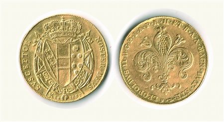 Monete di Città Italiane - FIRENZE - Leopoldo II (1824-1859) - 80 Fiorini 1827 - Segnetto al bordo.