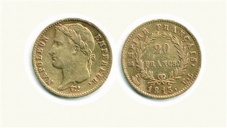 Monete di Città Italiane - GENOVA - Napoleone - 20 Lire 1813 - Una delle maggiori rarità di Genova.