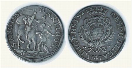 Monete di Città Italiane - LUCCA - Repubblica - Scudo 1747.
