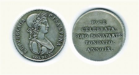 Monete di Città Italiane - MILANO - Repubblica Cisalpina - 30 Soldi An. IX
