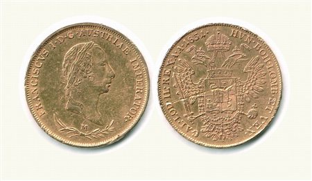 Monete di Città Italiane - MILANO -  Francesco I - Sovrano 1831 - Segnetti al bordo.