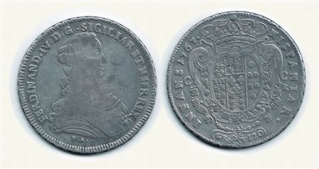 Monete di Città Italiane - NAPOLI - Ferdinando IV - Piastra  1767 - Trattasi dell’esemplare del Gigante.