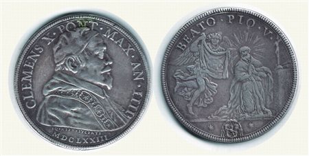 Monete di Città Italiane - ROMA - Clemente X (1670 -1676) - Piastra 1673