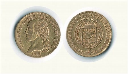Monete Decimali - SAVOIA - VITTORIO EMANUELE  I (1802-1821) - 20 Lire 1817