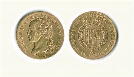 Monete Decimali - SAVOIA - Vittorio Emanuele I (1802-1821) - 20 Lire 1818.