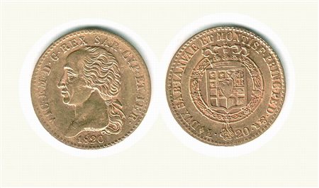 Monete Decimali - SAVOIA - Vittorio Emanuele I - 20 Lire 1820.