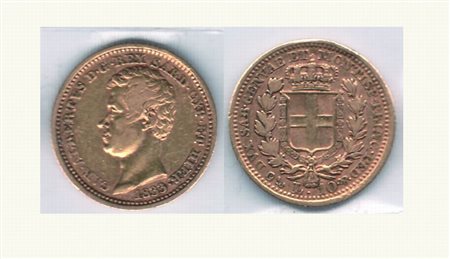 Monete Decimali - SAVOIA - Carlo Alberto - 10 Lire 1833 Ge - Sigillata Foglino.