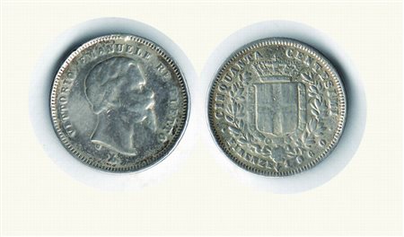 Monete Decimali - SAVOIA - Vittorio Emanuele II - Re eletto - 50 Cent. 1860 Fi.