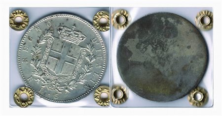 Monete Decimali - VITTORIO EMANUELE II - Progetto del 5 Lire - Roma