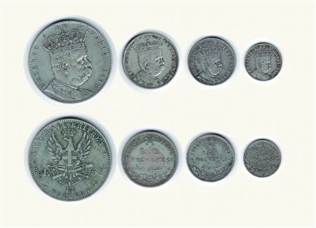 Monete Decimali - UMBERTO I - Colonia Eritrea - Serie Argento