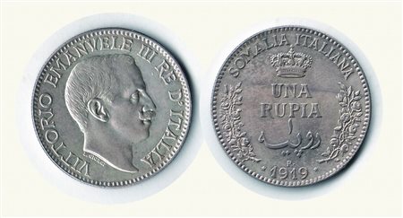 Monete Decimali - SAVOIA - Vittorio Emanuele III - Rupia 1919 - Patinata.